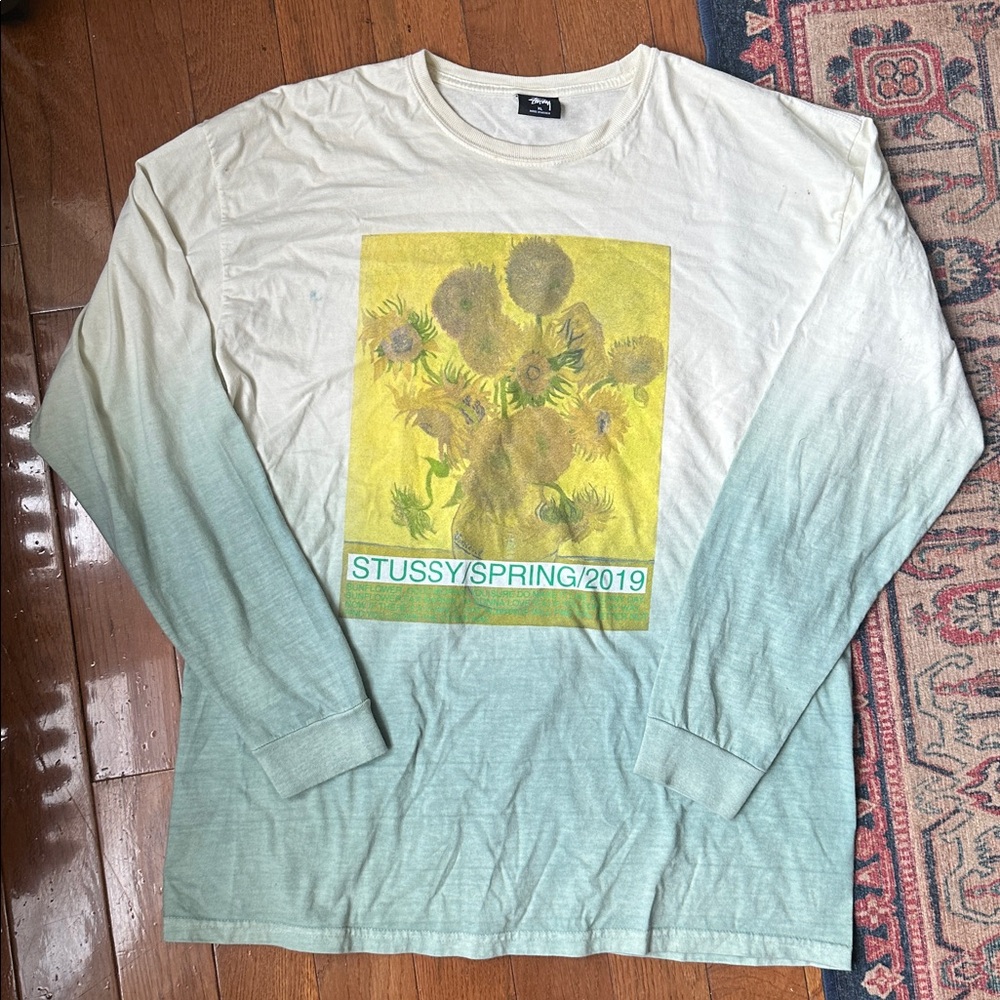 Stussy Sunflower Graphic Ombre Long Sleeve